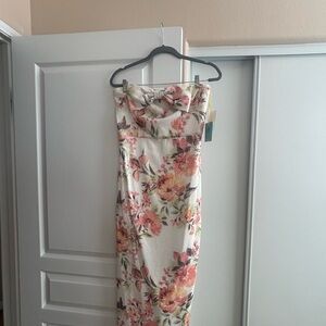 Cece Ivory Floral Sequin Dress